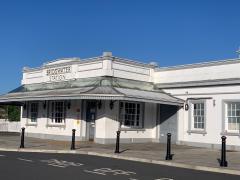 Finishing the leg at Bridgwater railway station